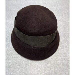 Genuine Fur Felt Fedora Hat Cap Fitted Hat Brown Vintage Medium Imported Fur